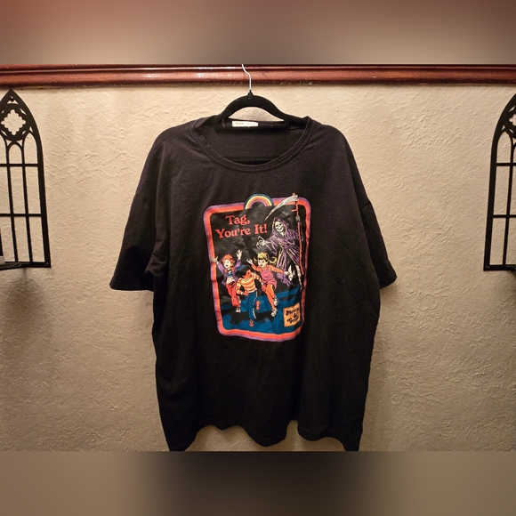 Y2K Horror Graphic T-Shirt “Tag, You’re It!” | Oversized Fit | XL - Picture 5 of 5